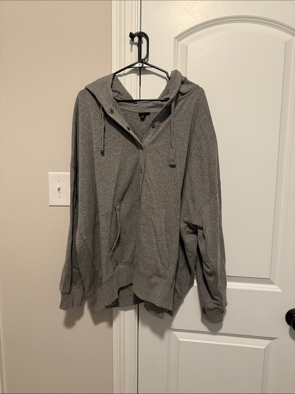 torrid Heather Gray Snap-Front Hoodie